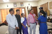 Distrtribution of Sticker Flag to dignitaries on the Occassion of Tripura Bharat Scout & Guides Foundation Day 2024